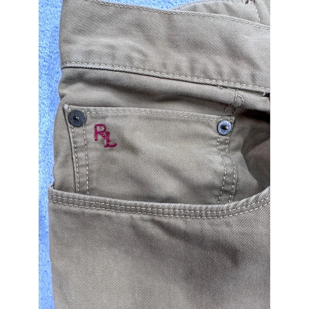 Polo Ralph Lauren Mens Authentic Dungarees Khaki Tan Twill Pants 40x30 Straight